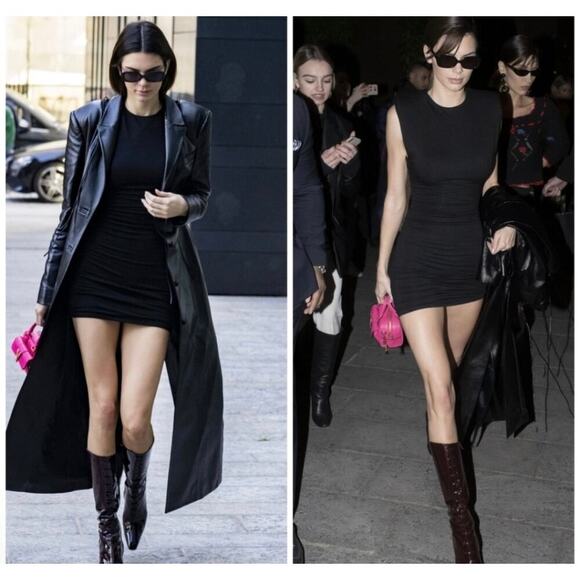 Reformation Rumi Black Dress Size Medium - New Without Tags Kendall Jenner Dress - Picture 2 of 15